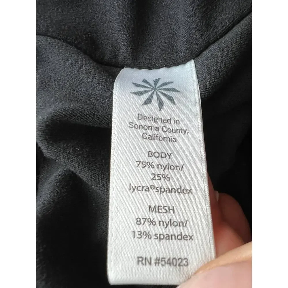 Athleta Black Powervita High Rise Peekaboo 7/8 Tight Size XS